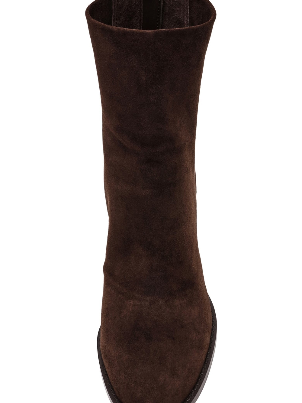 Steve Madden Dark Brown Suede Block Heel Ankle Boots - Picture 5 of 12